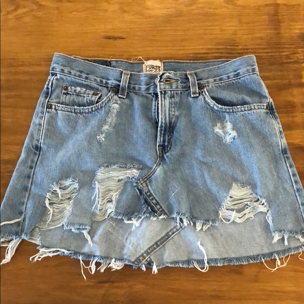 LF furst of a kind vintage denim skirt